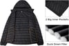 CAMEL CROWN Womens Hooded Down Jackets Quilted Lightweight Puffer Coat Packable Jacket Outerwear With Chest PocketBlackdetachable Hood