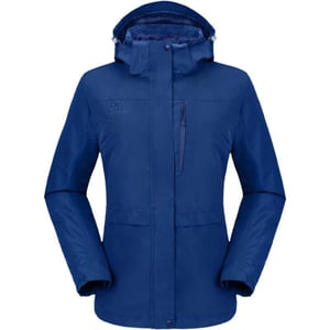 CAMEL CROWN Womens Ski Jacket Waterproof Warm Winter Snow Coat Hooded Mountain Outdoor Windbreaker Windproof JacketBlue