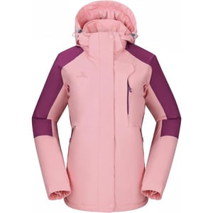 CAMEL CROWN Womens Ski Jacket with Hood Winter Thicken Windproof Raincoat Warm Fleece Mountain Female CoatPink