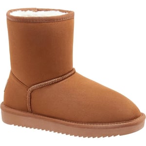 CAMEL CROWN Womens Warm Winter Boots Ankle High Classic Vegan Suede Faux Sheepskin Shearling Snow BootsBrownnew