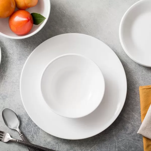Corelle 4-Pc Versa Bowls for Pasta, Salad and More, Service for 4, Durable and Eco-Friendly 30-Oz , Compact Stack Bowl Set, Microwave and Dishwasher Safe, White
