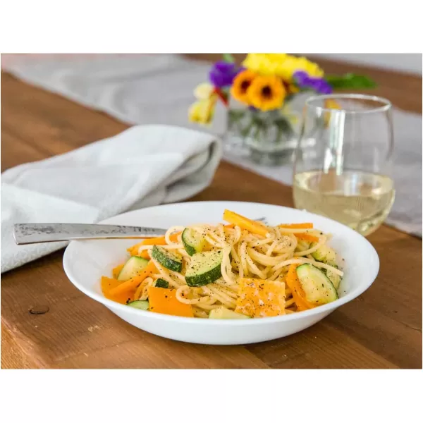 Corelle 4-Pc Versa Bowls for Pasta, Salad and More, Service for 4, Durable and Eco-Friendly 30-Oz , Compact Stack Bowl Set, Microwave and Dishwasher Safe, White