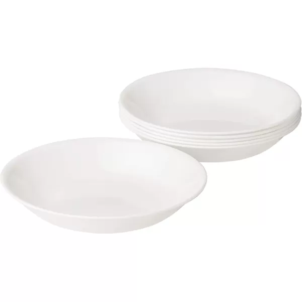 Corelle 4-Pc Versa Bowls for Pasta, Salad and More, Service for 4, Durable and Eco-Friendly 30-Oz , Compact Stack Bowl Set, Microwave and Dishwasher Safe, White
