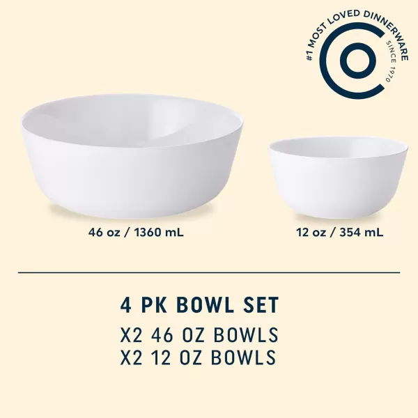 Corelle ED Bowl Set 4pk Med, 4 PIECE, Azure Medallion Classic