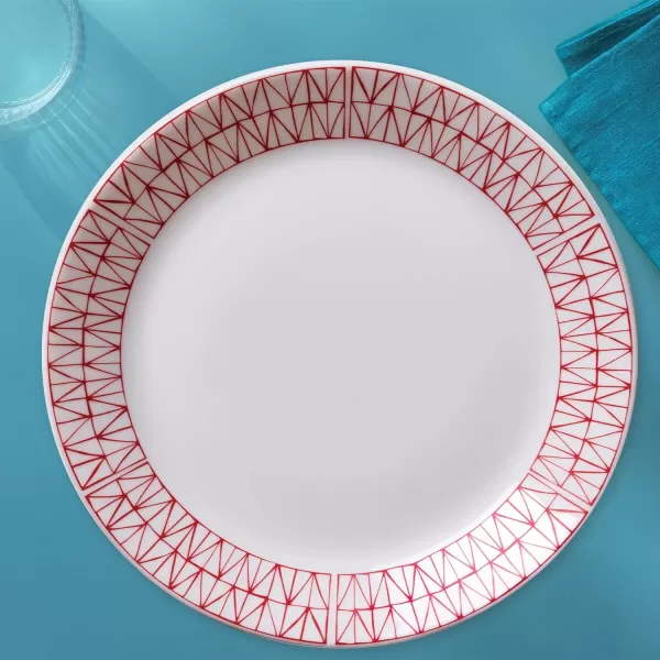 Corelle Everyday Expressions 12-Pc Dinnerware Set, Service for 4, Durable and Eco-Friendly, Higher Rim Glass Plate &amp; Bowl Set, Microwave and Dishwasher Safe, Azure Medallion