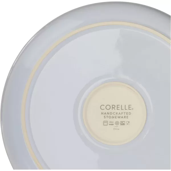 Corelle Stoneware 16-Pc Dinnerware Set, Handcrafted Artisanal Double Bead Plates, Meal Bowls, Bowls and Tumblers, Solid and Reactive Glazes, Dining Plate Set, Oatmeal