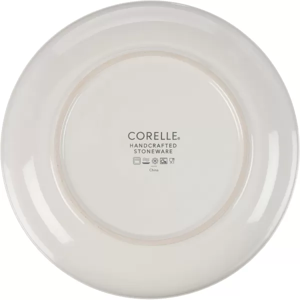 Corelle Stoneware 16-Pc Dinnerware Set, Handcrafted Artisanal Double Bead Plates, Meal Bowls, Bowls and Tumblers, Solid and Reactive Glazes, Dining Plate Set, Oatmeal