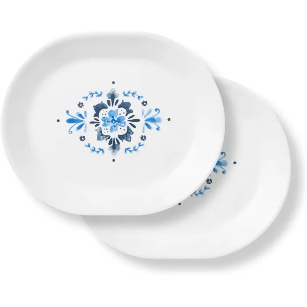 Corelle Vitrelle 1-Qt Serving Bowl, Large Serving Bowl, Triple Layer Glass, Crack and Chip Resistant, Square Serving Trays, 7.75"W x 2.25"H  White