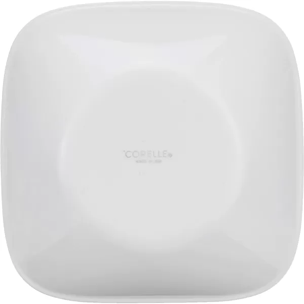 Corelle Vitrelle 1-Qt Serving Bowl, Large Serving Bowl, Triple Layer Glass, Crack and Chip Resistant, Square Serving Trays, 7.75"W x 2.25"H  White