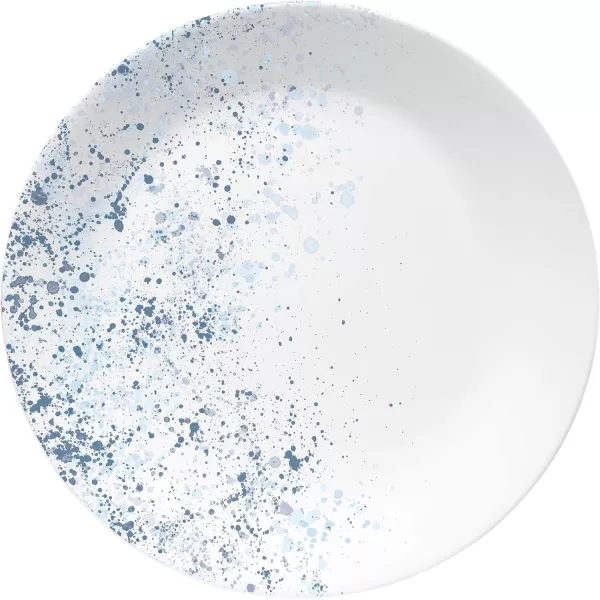 Corelle Vitrelle 18-Piece Service for 6 Dinnerware Set, Triple Layer Glass and Chip Resistant, Lightweight Round Plates and Bowls Set, Portofino