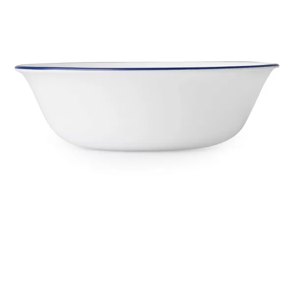 Corelle Vitrelle 18-Piece Service for 6 Dinnerware Set, Triple Layer Glass and Chip Resistant, Lightweight Round Plates and Bowls Set, Portofino