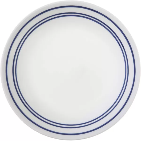 Corelle Vitrelle 18-Piece Service for 6 Dinnerware Set, Triple Layer Glass and Chip Resistant, Lightweight Round Plates and Bowls Set, Portofino