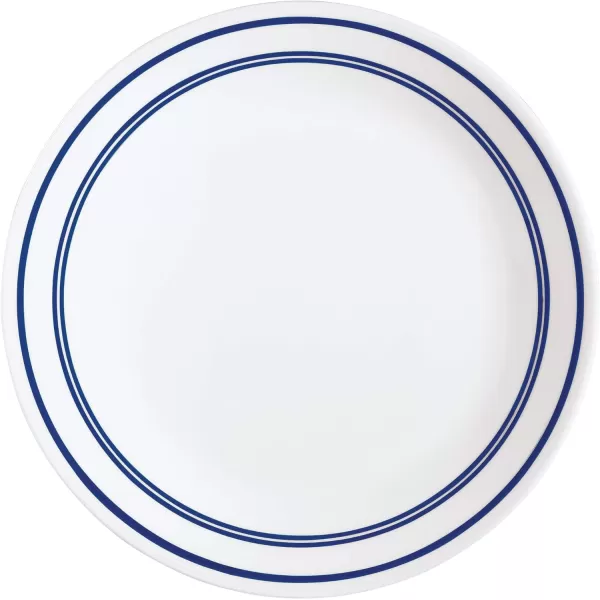 Corelle Vitrelle 18-Piece Service for 6 Dinnerware Set, Triple Layer Glass and Chip Resistant, Lightweight Round Plates and Bowls Set, Portofino