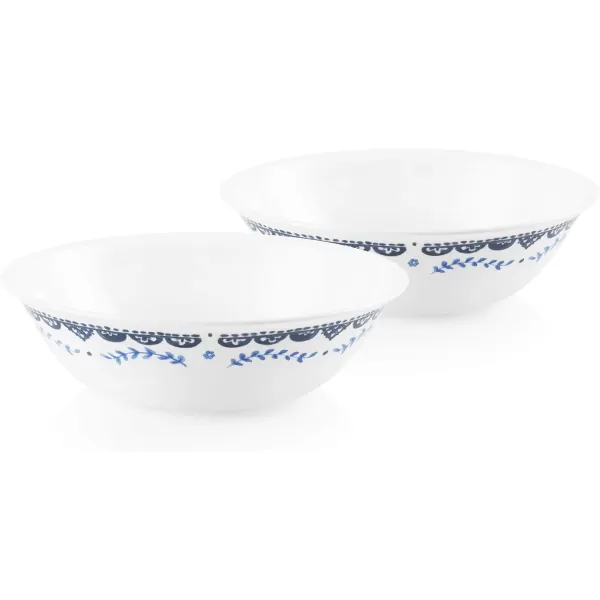 Corelle Vitrelle 18-Piece Service for 6 Dinnerware Set, Triple Layer Glass and Chip Resistant, Lightweight Round Plates and Bowls Set, Portofino