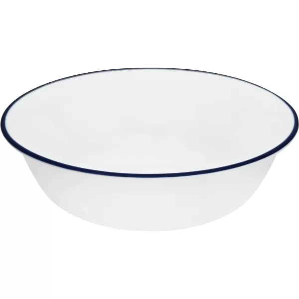 Corelle Vitrelle 18-Piece Service for 6 Dinnerware Set, Triple Layer Glass and Chip Resistant, Lightweight Round Plates and Bowls Set, Portofino