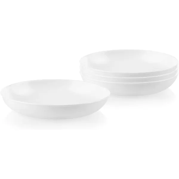 Corelle Vitrelle 18-Piece Service for 6 Dinnerware Set, Triple Layer Glass and Chip Resistant, Lightweight Square Plates and Bowls Set, Simple Sketch