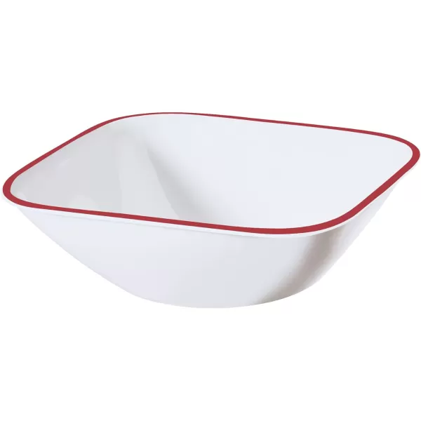 Corelle Vitrelle 18-Piece Service for 6 Dinnerware Set, Triple Layer Glass and Chip Resistant, Lightweight Square Plates and Bowls Set, Simple Sketch