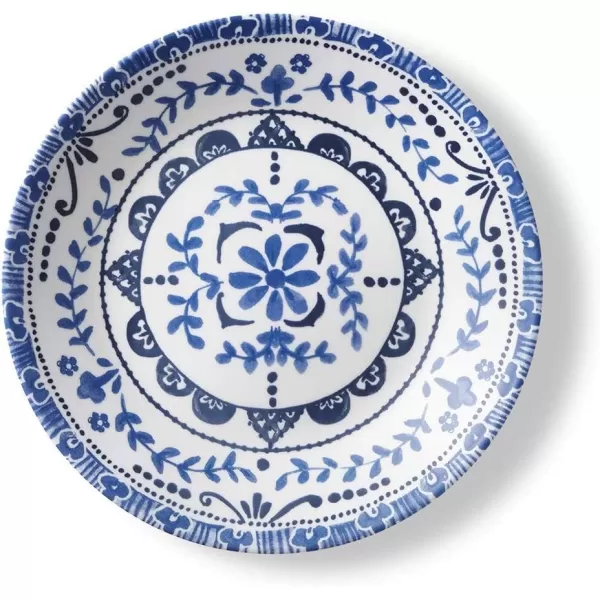Corelle Vitrelle 8-Piece Appetizer Plates Set, Triple Layer Glass and Chip Resistant, Lightweight Round 6-3/4-inch Plates, Country Cottage