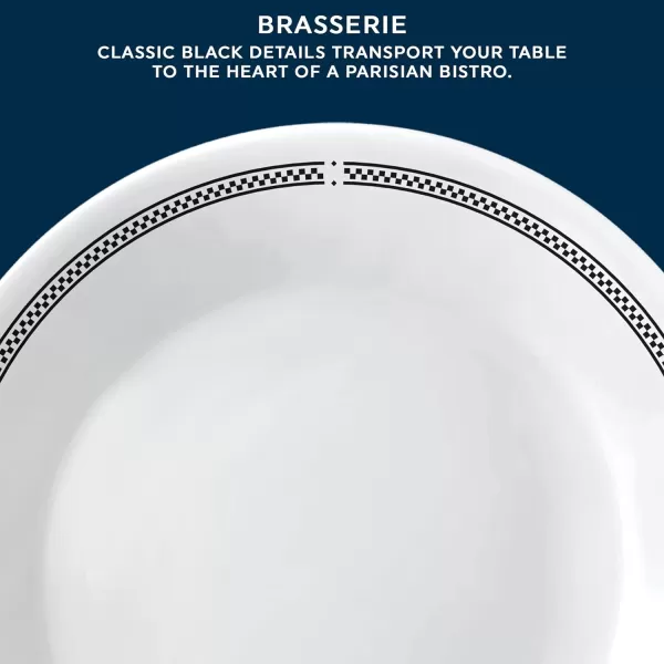 Corelle Vitrelle 8-Piece Appetizer Plates Set, Triple Layer Glass and Chip Resistant, Lightweight Round 6-3/4-inch Plates, Country Cottage