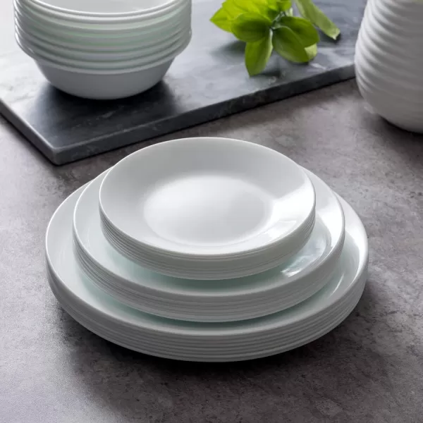 Corelle Vitrelle 8-Piece Appetizer Plates Set, Triple Layer Glass and Chip Resistant, Lightweight Round 6-3/4-inch Plates, Country Cottage
