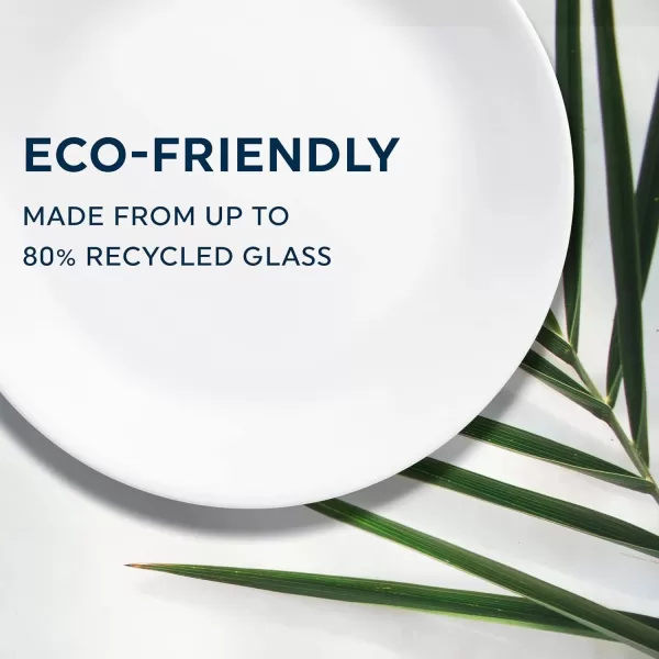 Corelle Vitrelle 8-Piece Dinner Plates Set, Triple Layer Glass and Chip Resistant, Lightweight Round , Country Cottage