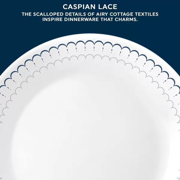 Corelle Vitrelle 8-Piece Dinner Plates Set, Triple Layer Glass and Chip Resistant, Lightweight Round , Country Cottage