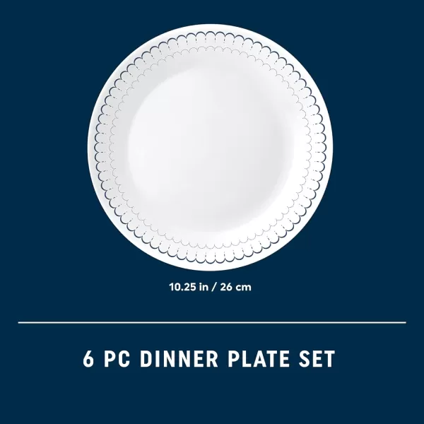 Corelle Vitrelle 8-Piece Dinner Plates Set, Triple Layer Glass and Chip Resistant, Lightweight Round , Country Cottage