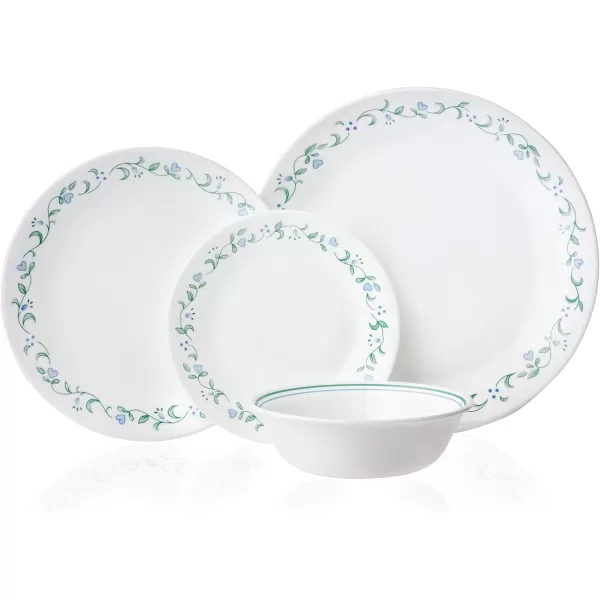 Corelle Vitrelle 8-Piece Dinner Plates Set, Triple Layer Glass and Chip Resistant, Lightweight Round , Country Cottage