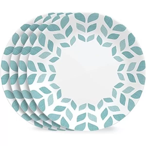 Corelle Vitrelle Glass Dinnerware Set, Chip &amp; Crack Resistant Triple Layer Glass, 4-PC Dinner Plates, Northern Pines