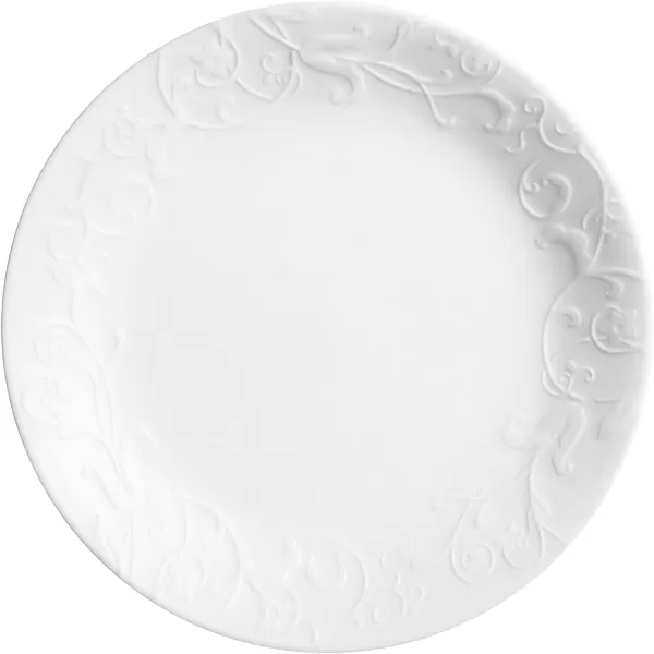 Corelle Vitrelle Glass Dinnerware Set, Chip &amp; Crack Resistant Triple Layer Glass, 4-PC Dinner Plates, Northern Pines