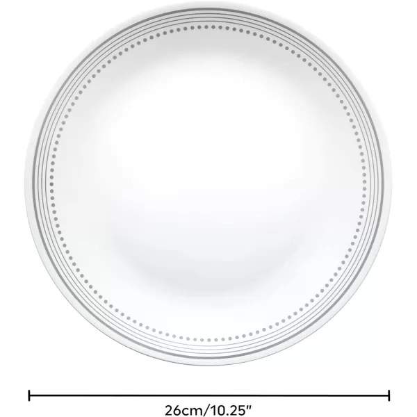 Corelle Vitrelle Glass Dinnerware Set, Chip &amp; Crack Resistant Triple Layer Glass, 4-PC Dinner Plates, Northern Pines