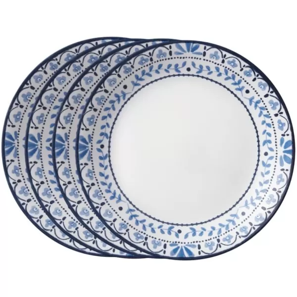 Corelle Vitrelle Glass Dinnerware Set, Chip &amp; Crack Resistant Triple Layer Glass, 4-PC Dinner Plates, Northern Pines