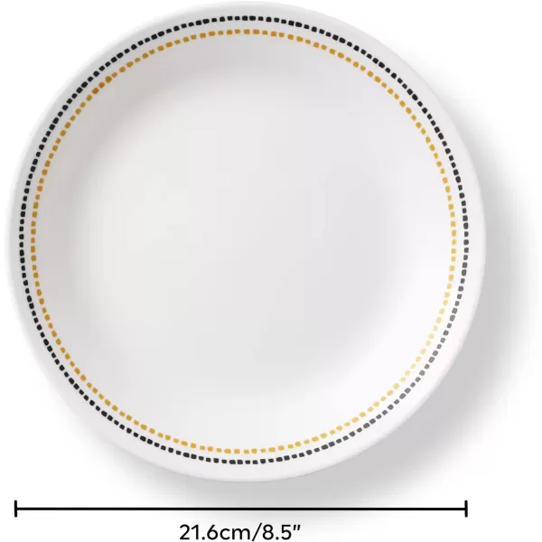 Corelle Vitrelle Glass Dinnerware Set, Chip &amp; Crack Resistant Triple Layer Glass, 4-PC Dinner Plates, Northern Pines