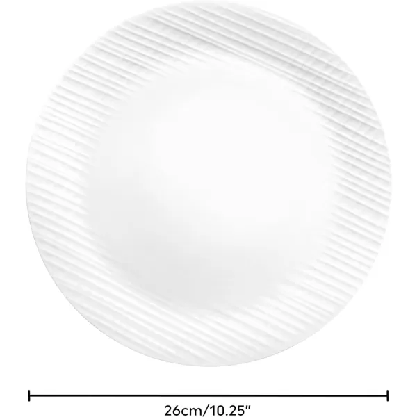 Corelle Vitrelle Glass Dinnerware Set, Chip &amp; Crack Resistant Triple Layer Glass, 4-PC Dinner Plates, Northern Pines