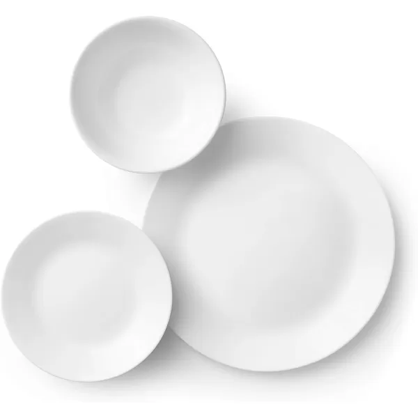Corelle Vitrelle Glass Dinnerware Set, Chip &amp; Crack Resistant Triple Layer Glass, 4-PC Dinner Plates, Northern Pines