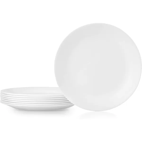 Corelle Vitrelle Glass Dinnerware Set, Chip &amp; Crack Resistant Triple Layer Glass, 4-PC Dinner Plates, Northern Pines
