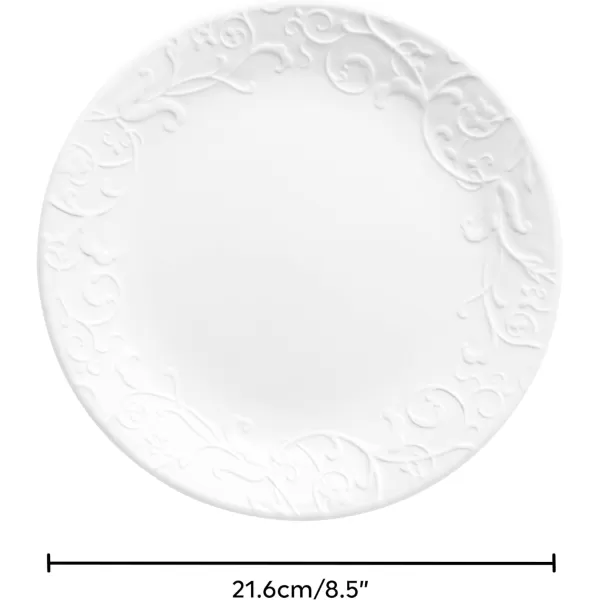 Corelle Vitrelle Glass Dinnerware Set, Chip &amp; Crack Resistant Triple Layer Glass, 4-PC Dinner Plates, Northern Pines