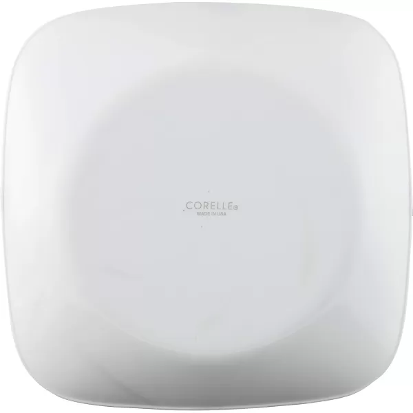 Corelle Vitrelle Salad Plates Set, Triple Layer Glass and Chip Resistant, Lightweight Square 9-Inch Plates, White, 6 Count 
