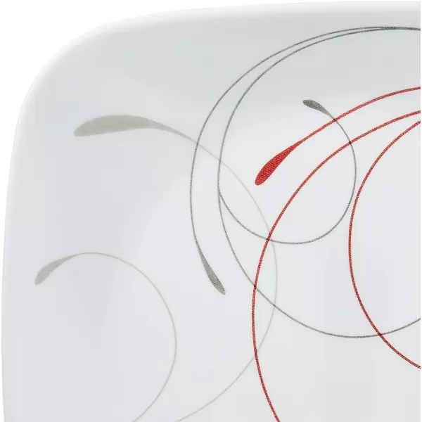 Corelle Vitrelle Salad Plates Set, Triple Layer Glass and Chip Resistant, Lightweight Square 9-Inch Plates, White, 6 Count 