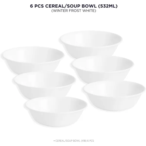 Corelle,Glass 28oz Red Band Bowl 6pk