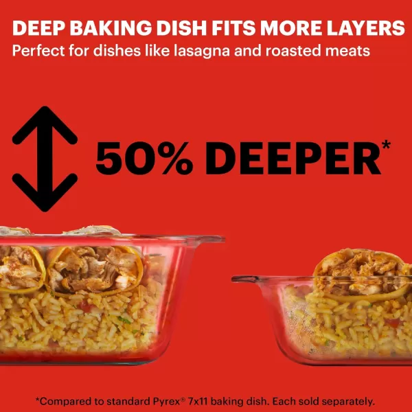 Pyrex Deep Baking Dish Set , Model: