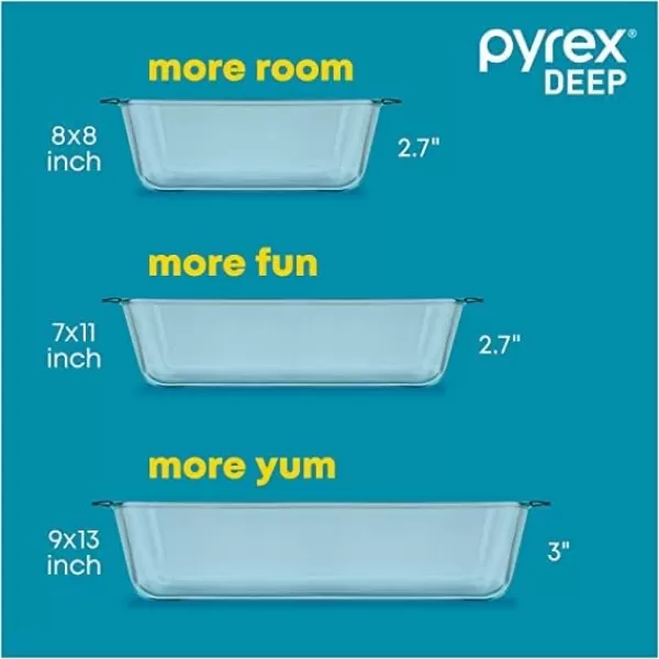 Pyrex Deep Baking Dish Set , Model: