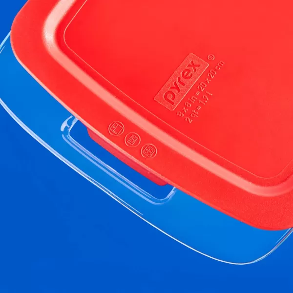 Pyrex Easy Grab 4-Piece Glass Baking Dish Set with Lids, 2-Qt Glass Bakeware Set, Non-Toxic, BPA-Free Lids, Tempered Glass Nesting Bakeware Set