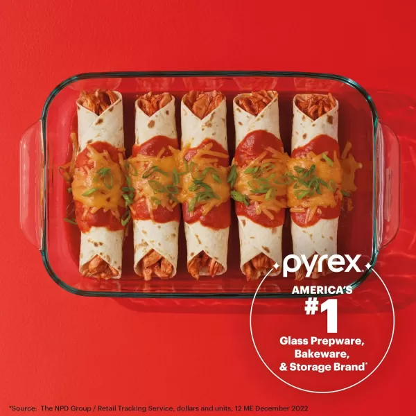 Pyrex Easy Grab 4-Piece Glass Baking Dish Set with Lids, 2-Qt Glass Bakeware Set, Non-Toxic, BPA-Free Lids, Tempered Glass Nesting Bakeware Set)