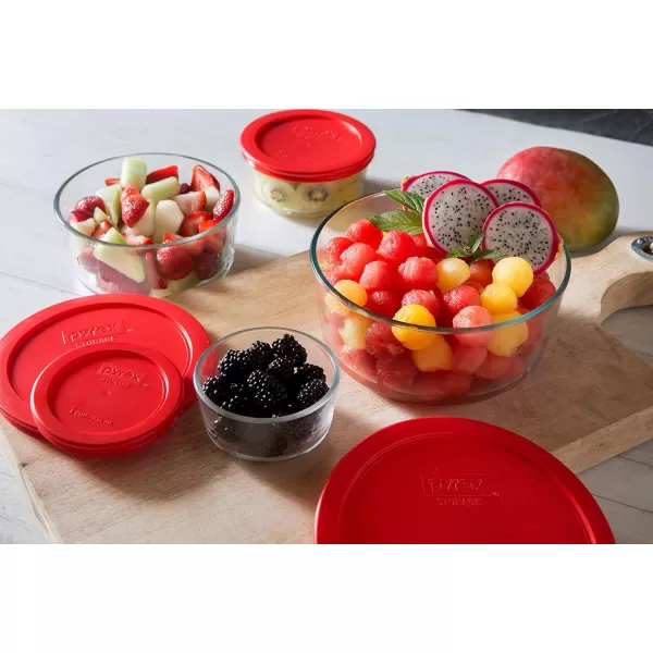 Pyrex Simply Store Food Storage Container Set with BPA-Free Lid, Rectangular Glass Storage Containers, Dishwasher, Microwave and Freezer Safe, 10 Piece
