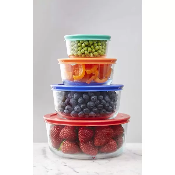 Pyrex Simply Store Food Storage Container Set with BPA-Free Lid, Rectangular Glass Storage Containers, Dishwasher, Microwave and Freezer Safe, 10 Piece