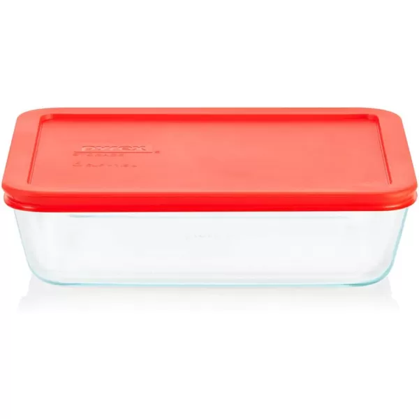 Pyrex Simply Store Food Storage Container Set with BPA-Free Lid, Rectangular Glass Storage Containers, Dishwasher, Microwave and Freezer Safe, 10 Piece