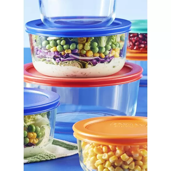 Pyrex Simply Store Food Storage Container Set with BPA-Free Lid, Rectangular Glass Storage Containers, Dishwasher, Microwave and Freezer Safe, 10 Piece