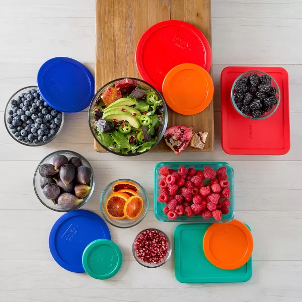 Pyrex Simply Store Food Storage Container Set with BPA-Free Lid, Rectangular Glass Storage Containers, Dishwasher, Microwave and Freezer Safe, 10 Piece
