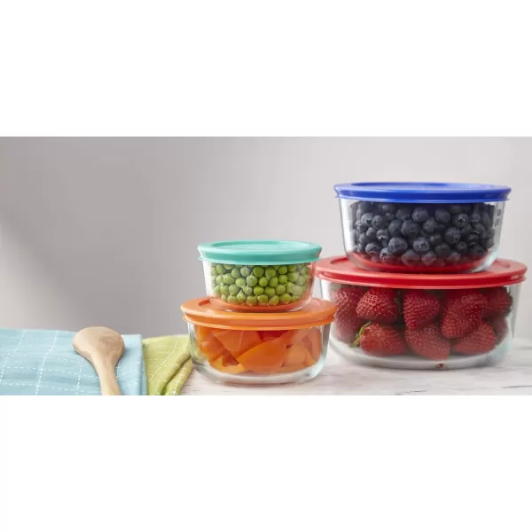 Pyrex Simply Store Food Storage Container Set with BPA-Free Lid, Rectangular Glass Storage Containers, Dishwasher, Microwave and Freezer Safe, 10 Piece